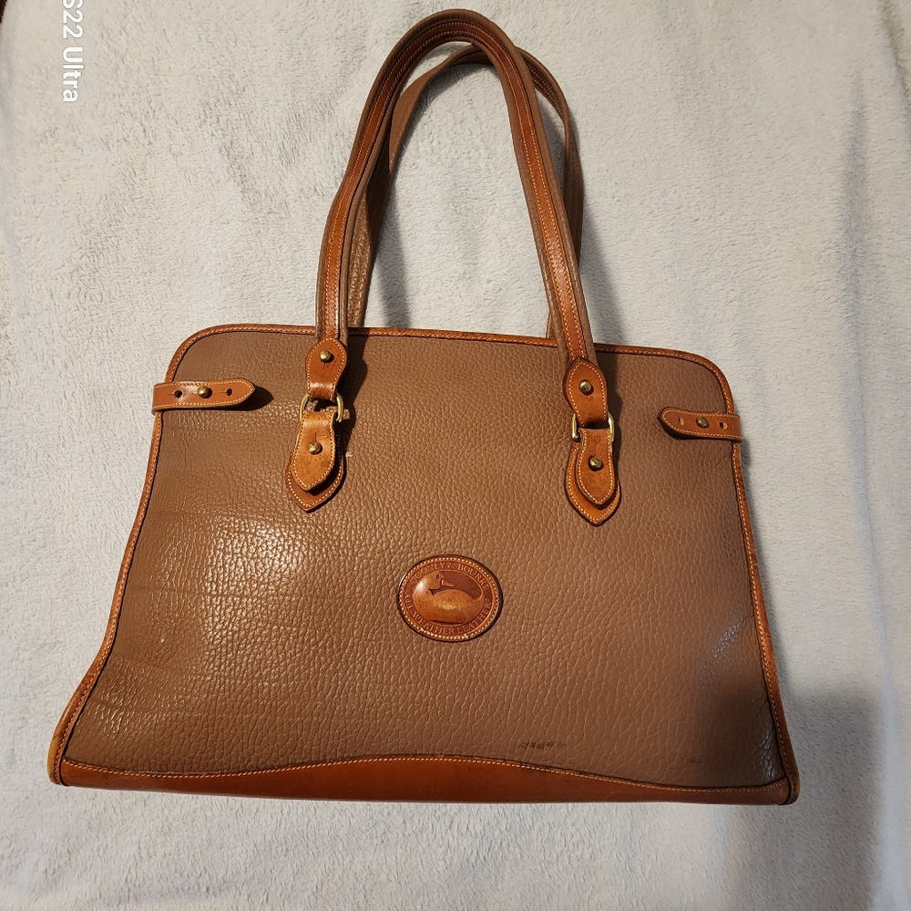 Vintage Dooney AWL Leather Large Brief Bag